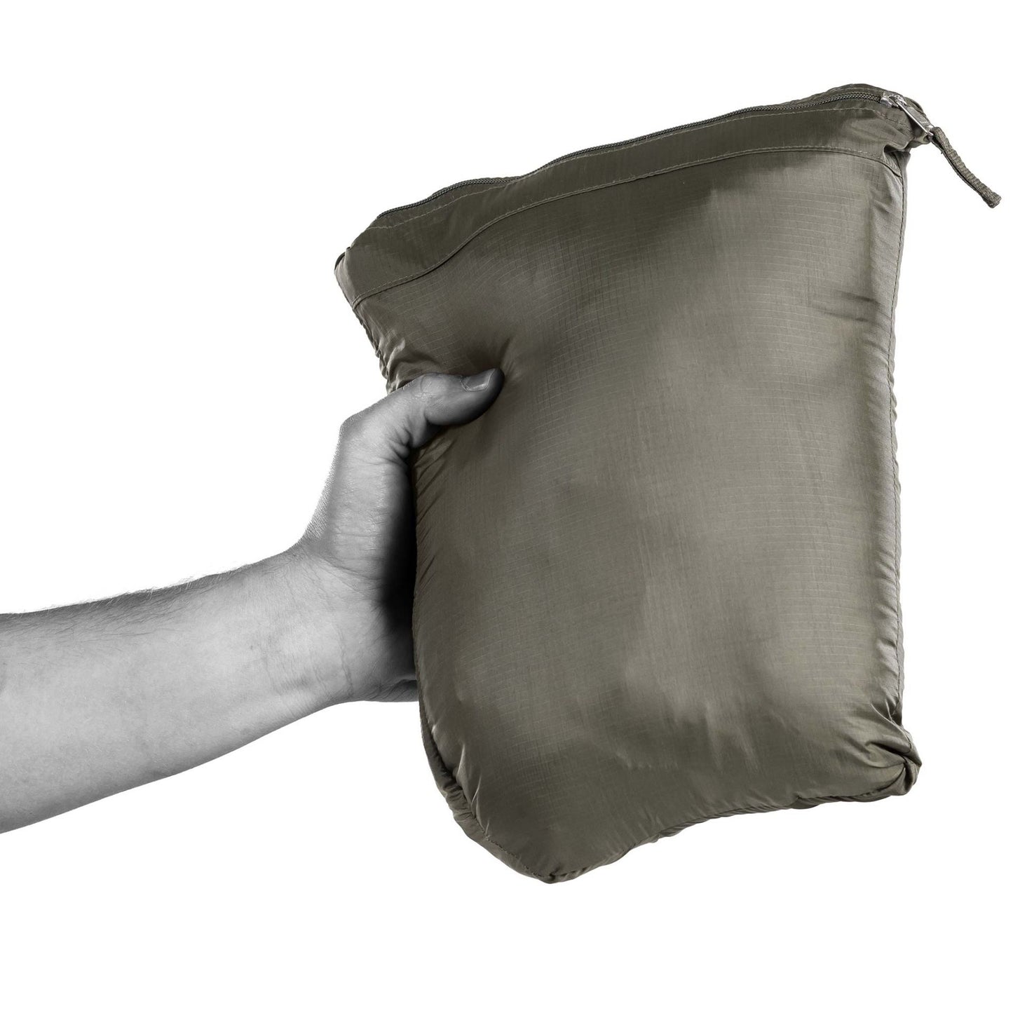 Travel light with UF PRO Delta ComPac Tactical Winter Jacket. Compressed and stowed away in its inner pocket for easy carrying.