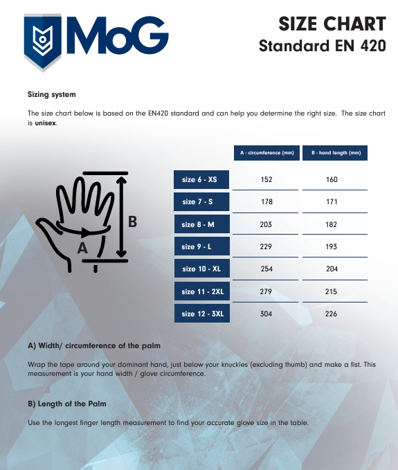 MoG - Guide CPN6203 Gloves